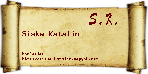 Siska Katalin névjegykártya