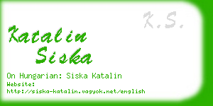 katalin siska business card